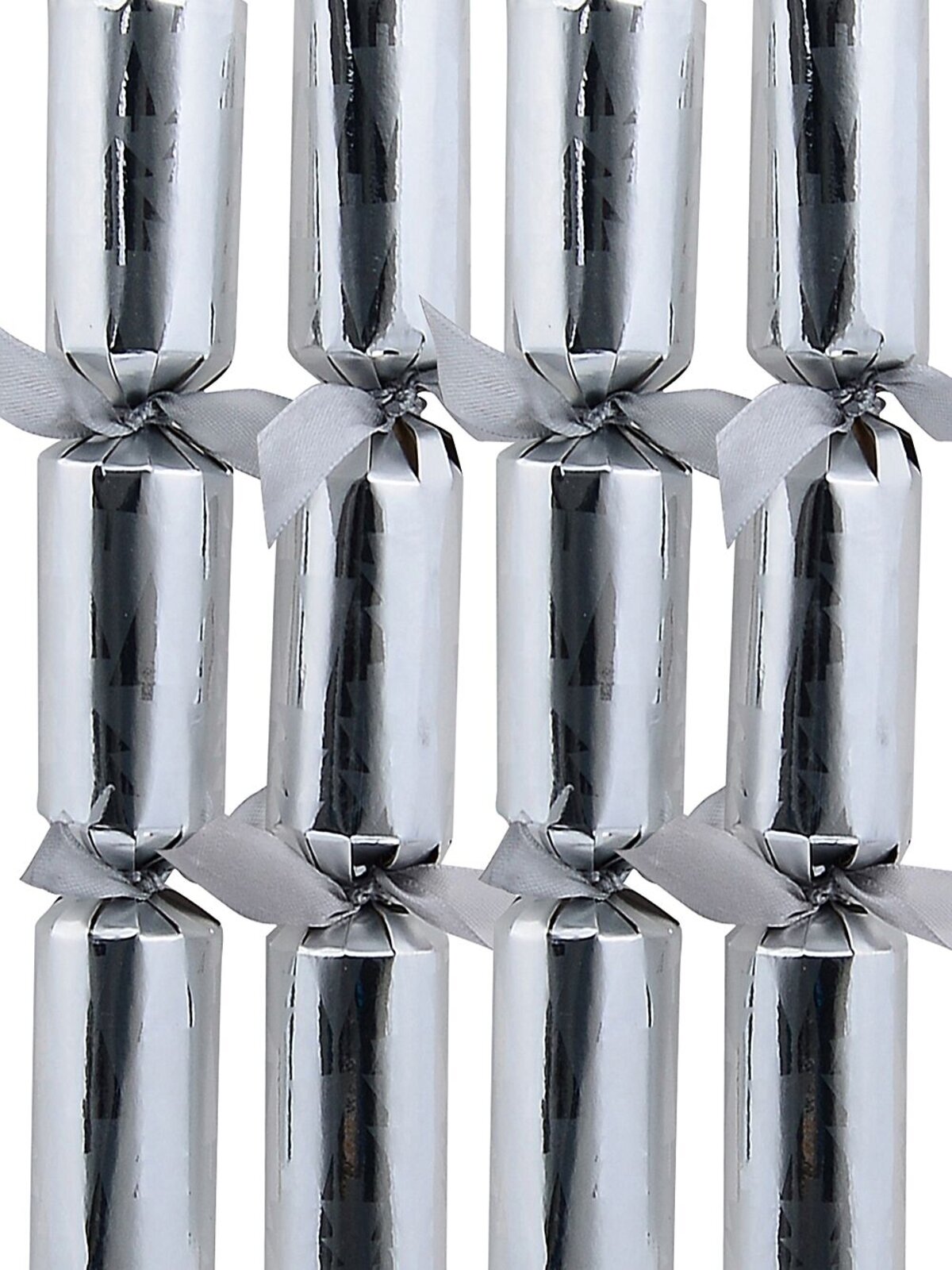Shiny Silver Christmas Tree Mini Christmas Cracker Bon Bons - 6 x 20cm