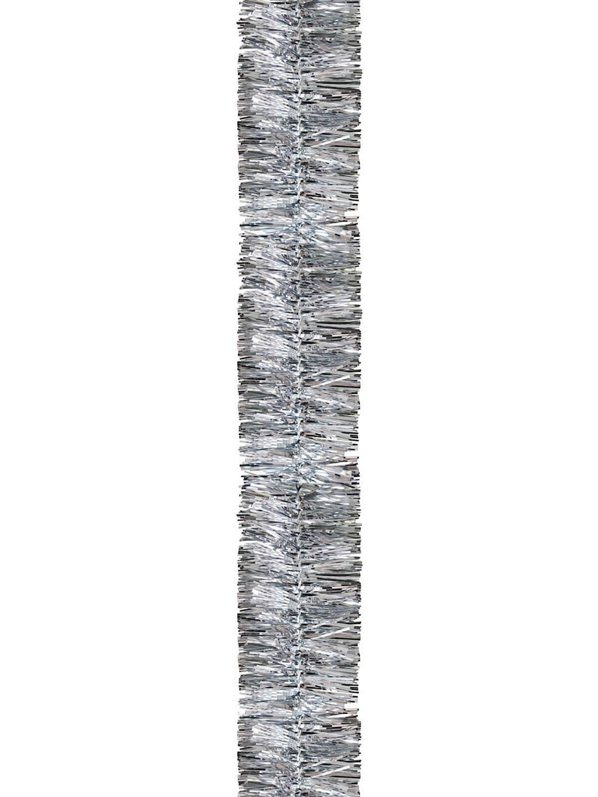 Silver Metallic 6ply Tinsel Garland - 50mm x 5m