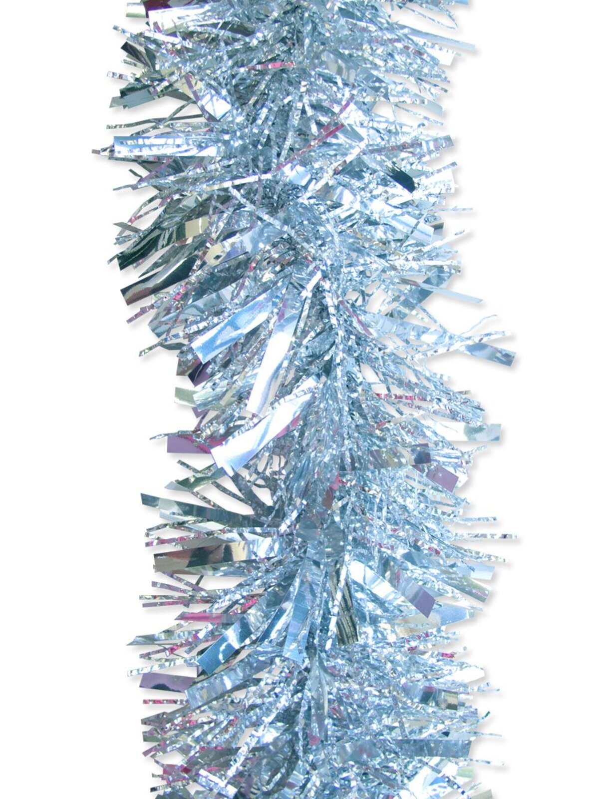 Silver Thick & Thin Metallic Tinsel Garland - 2.7m