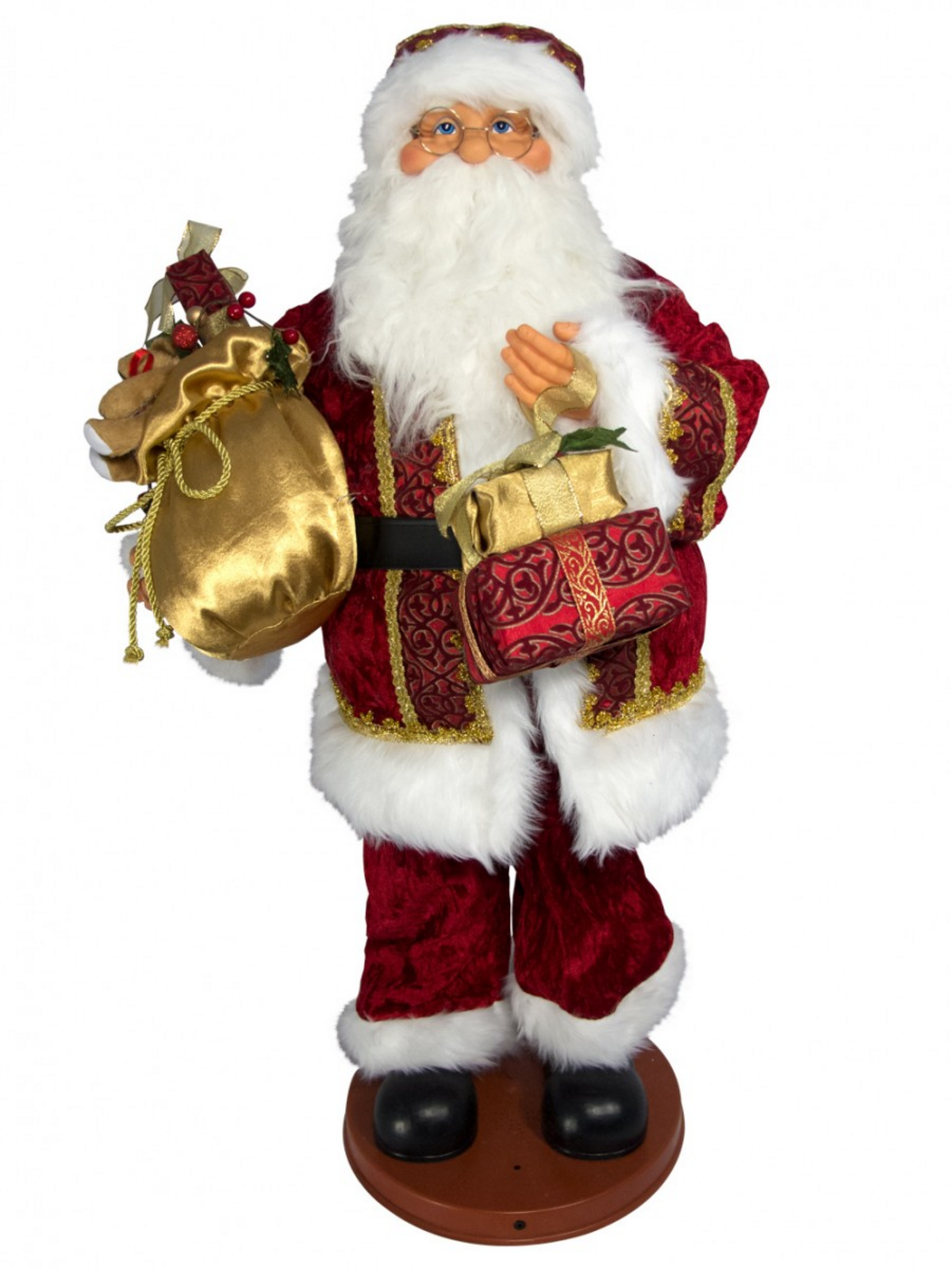 Singing & Hip Swinging Santa With Presents Musical Animation - 95cm