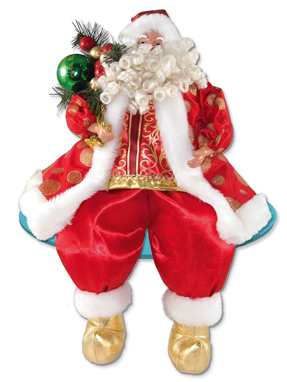 Sitting With Sack Decorative Santa - 53cm