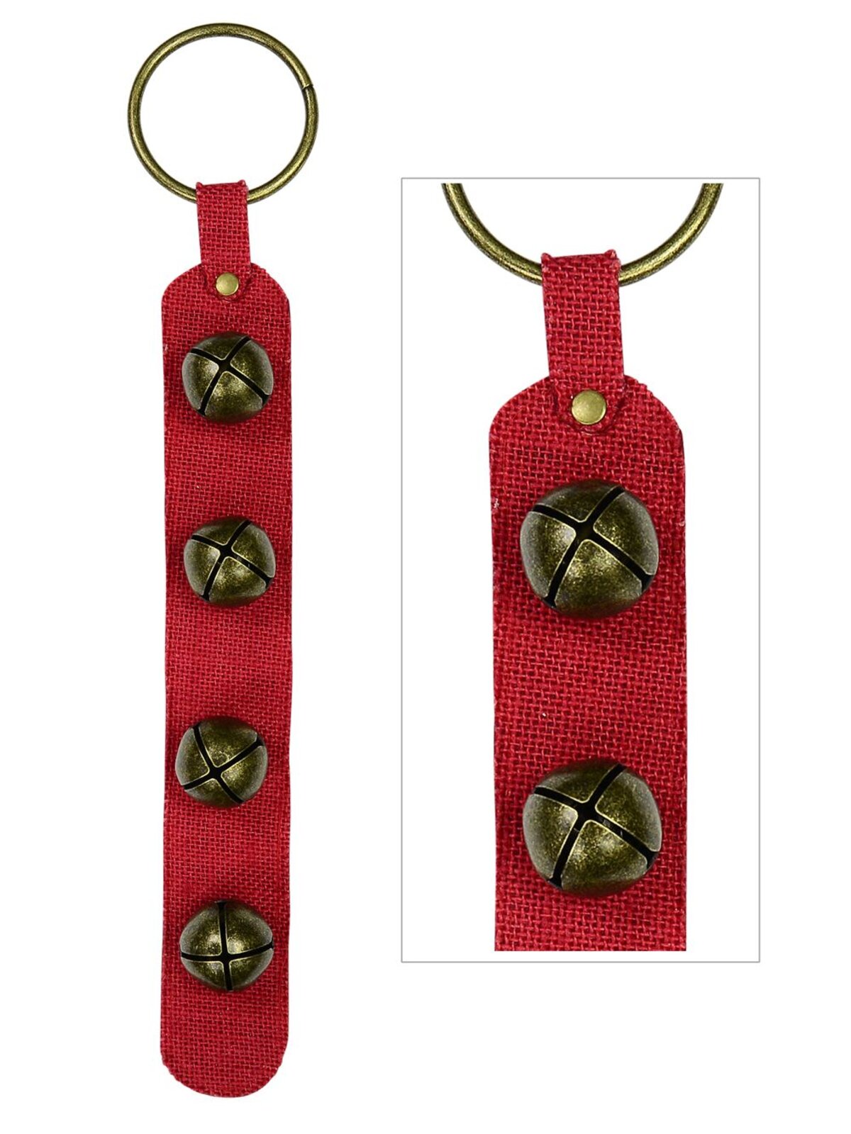 Sleigh Bells Burlap Hanging Strip - 44cm