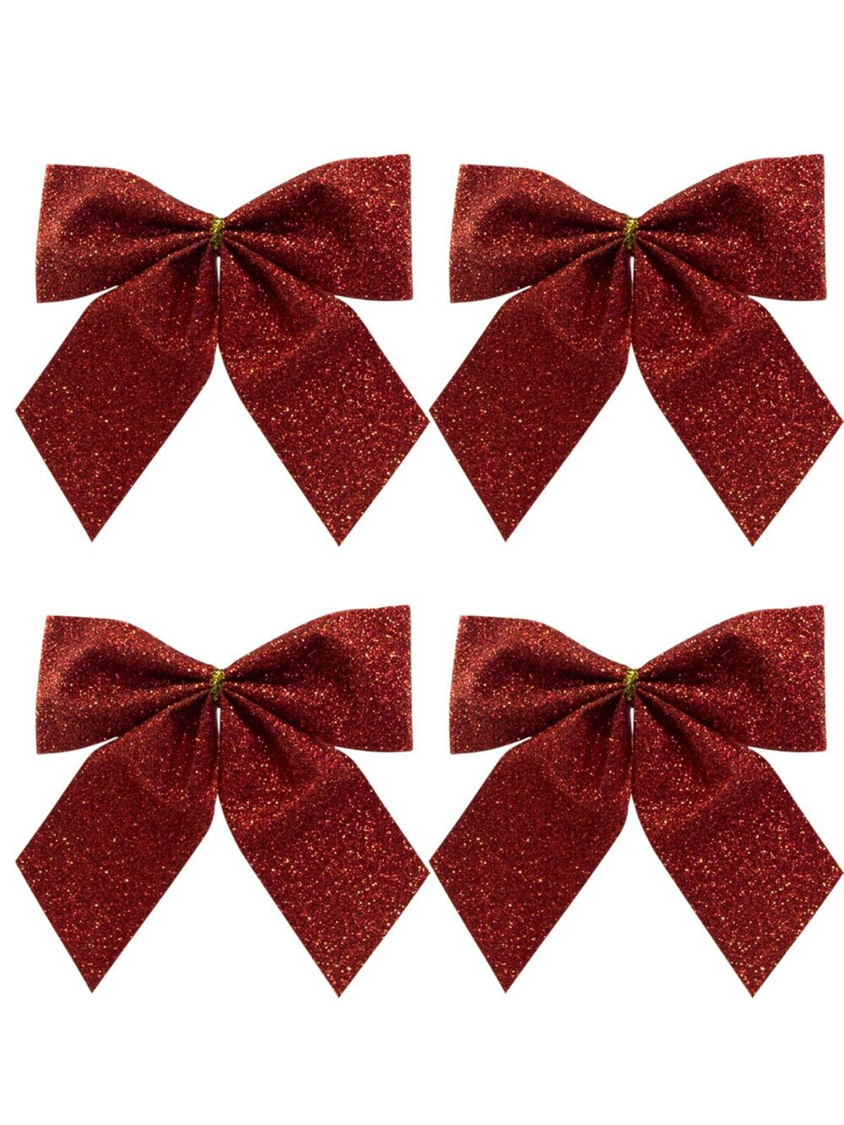 Small Red Bow Decorations - 6 x 80mm