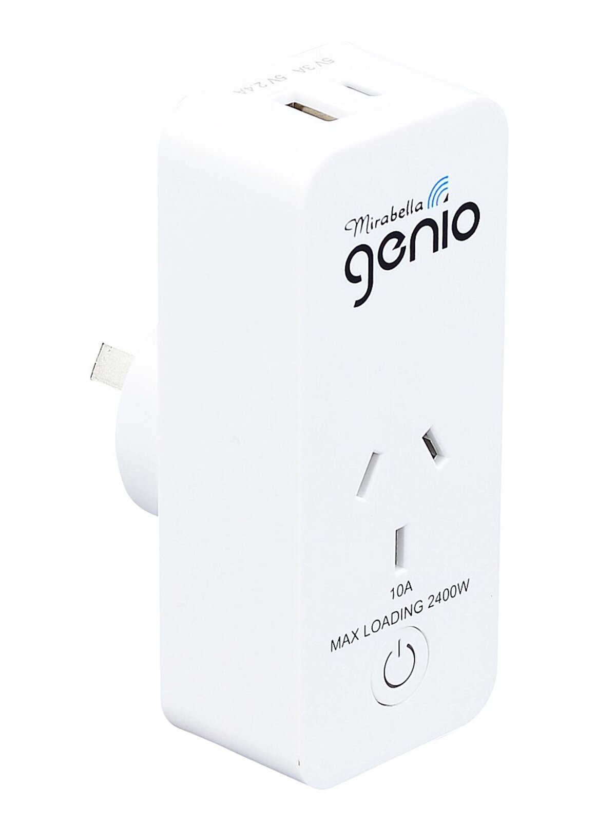 Smart Mirabella Genio WiFi Plug | Single Outlet Expansion USB-A & USB-C Ports