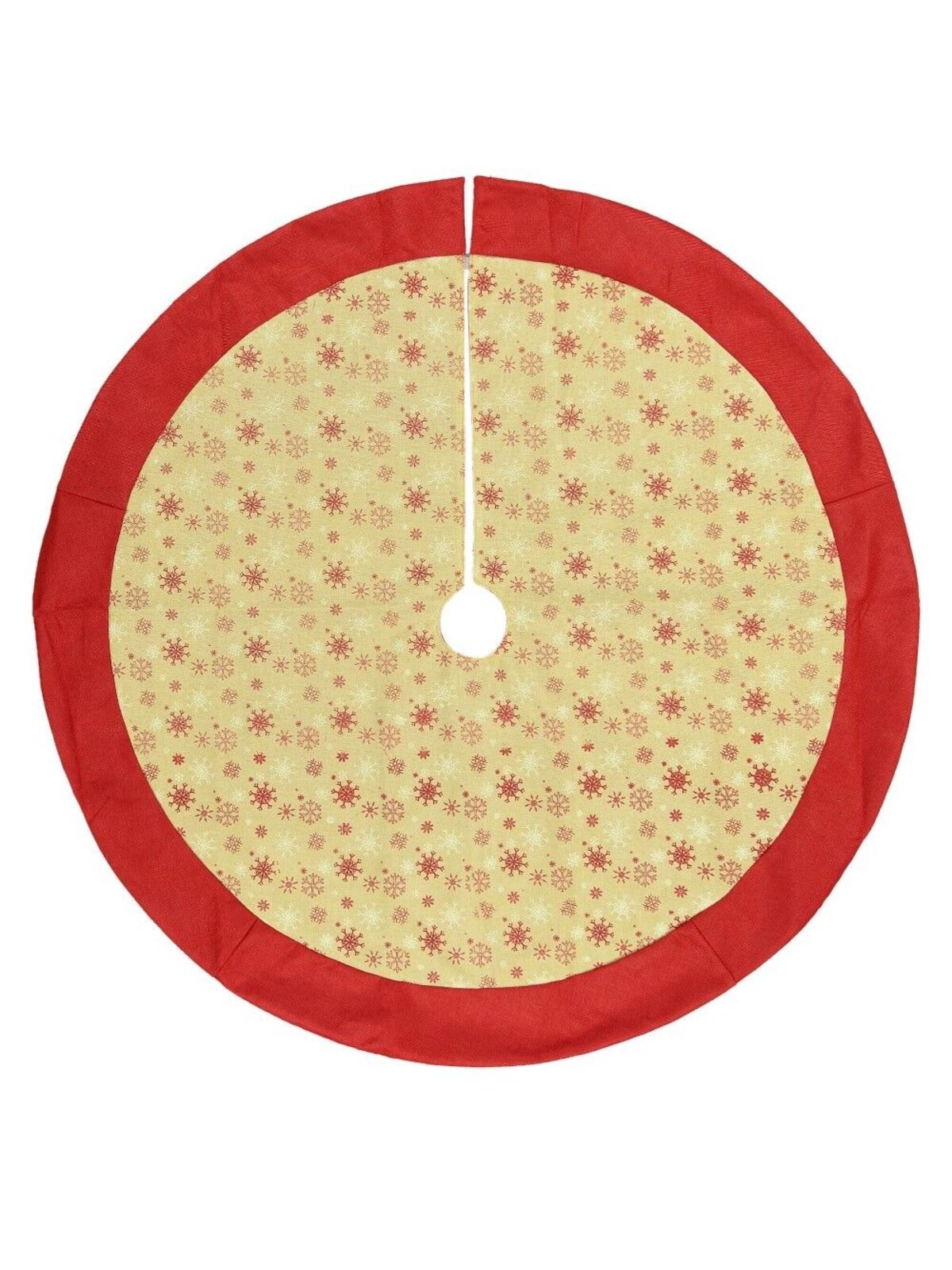 Snowflake Pattern Hessian Tree Skirt - 1.2m