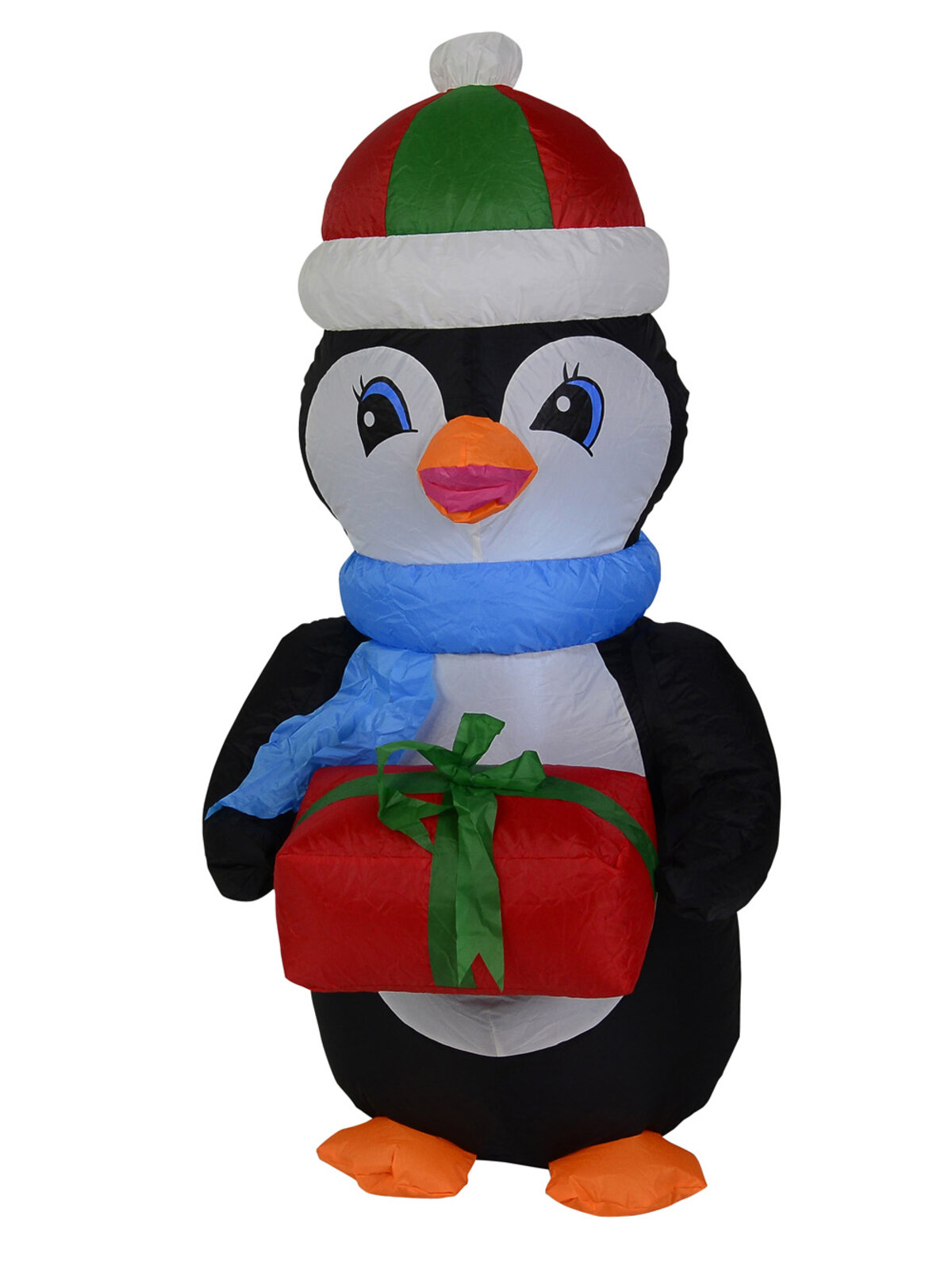 Standing Penguin With Gift Illuminated Inflatable - 1.3m