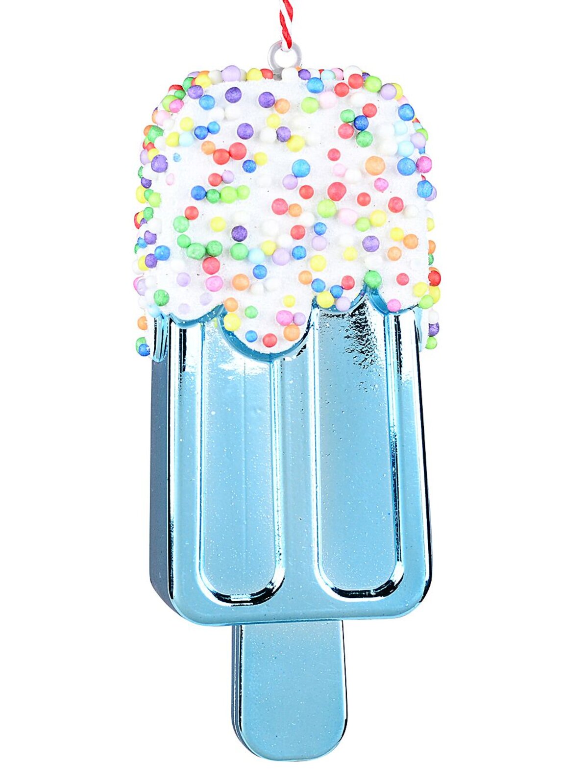 Teal Frosted Popsicle With Sprinkles Whimsical Essential Ornament | 12cm