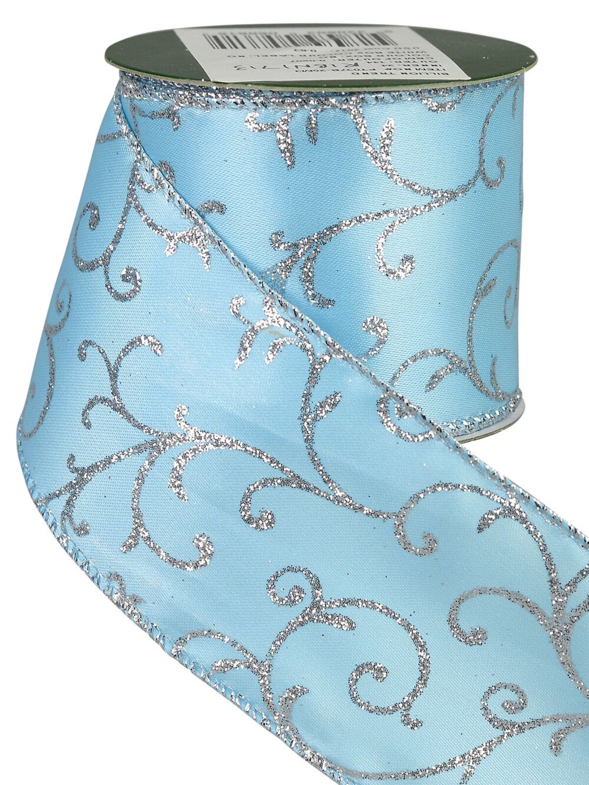 Tiffany Blue & Silver Filigree Design Ribbon - 3m