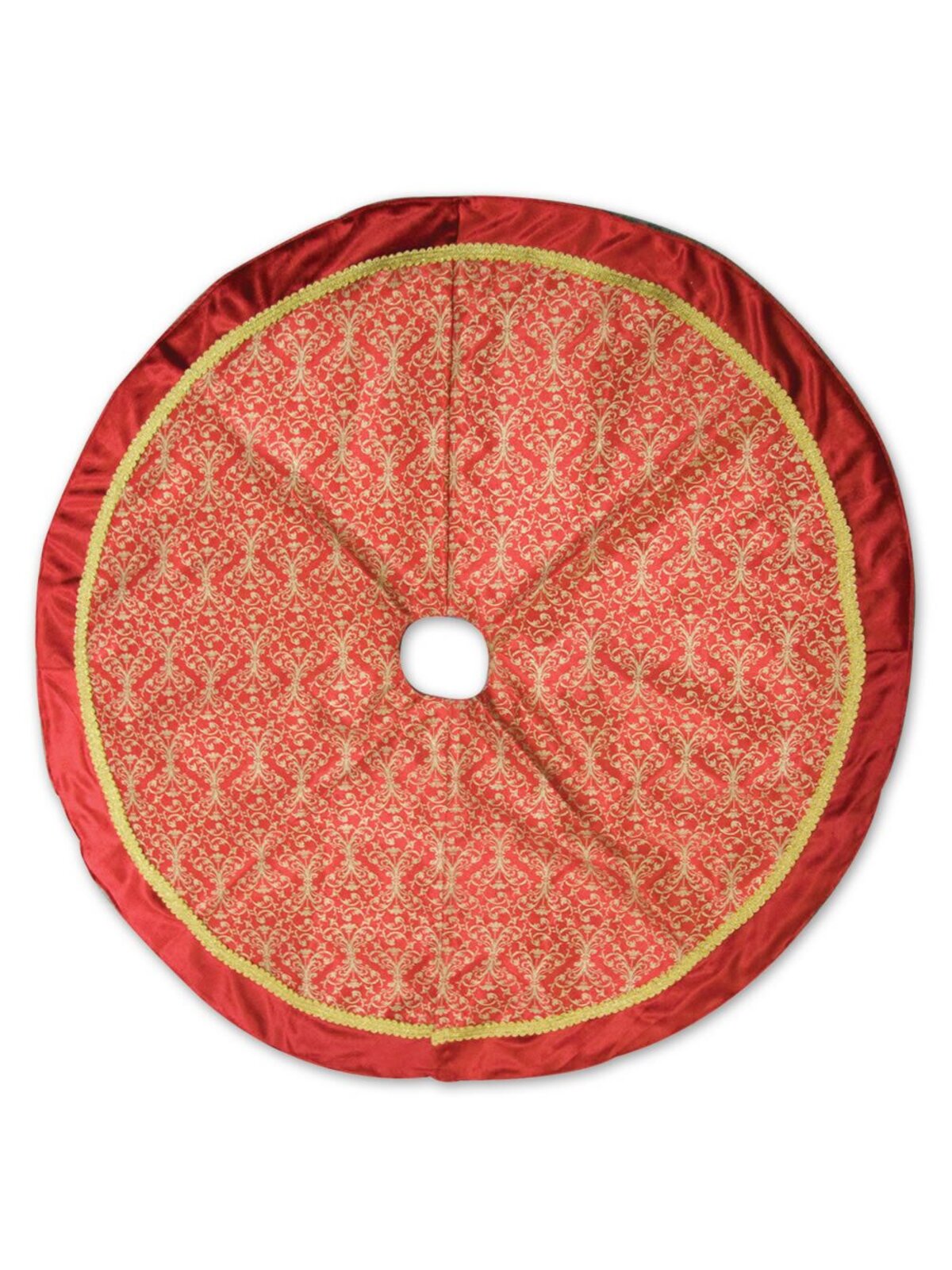 TREE SKIRT - RED & GOLD - 1.22 METRES 