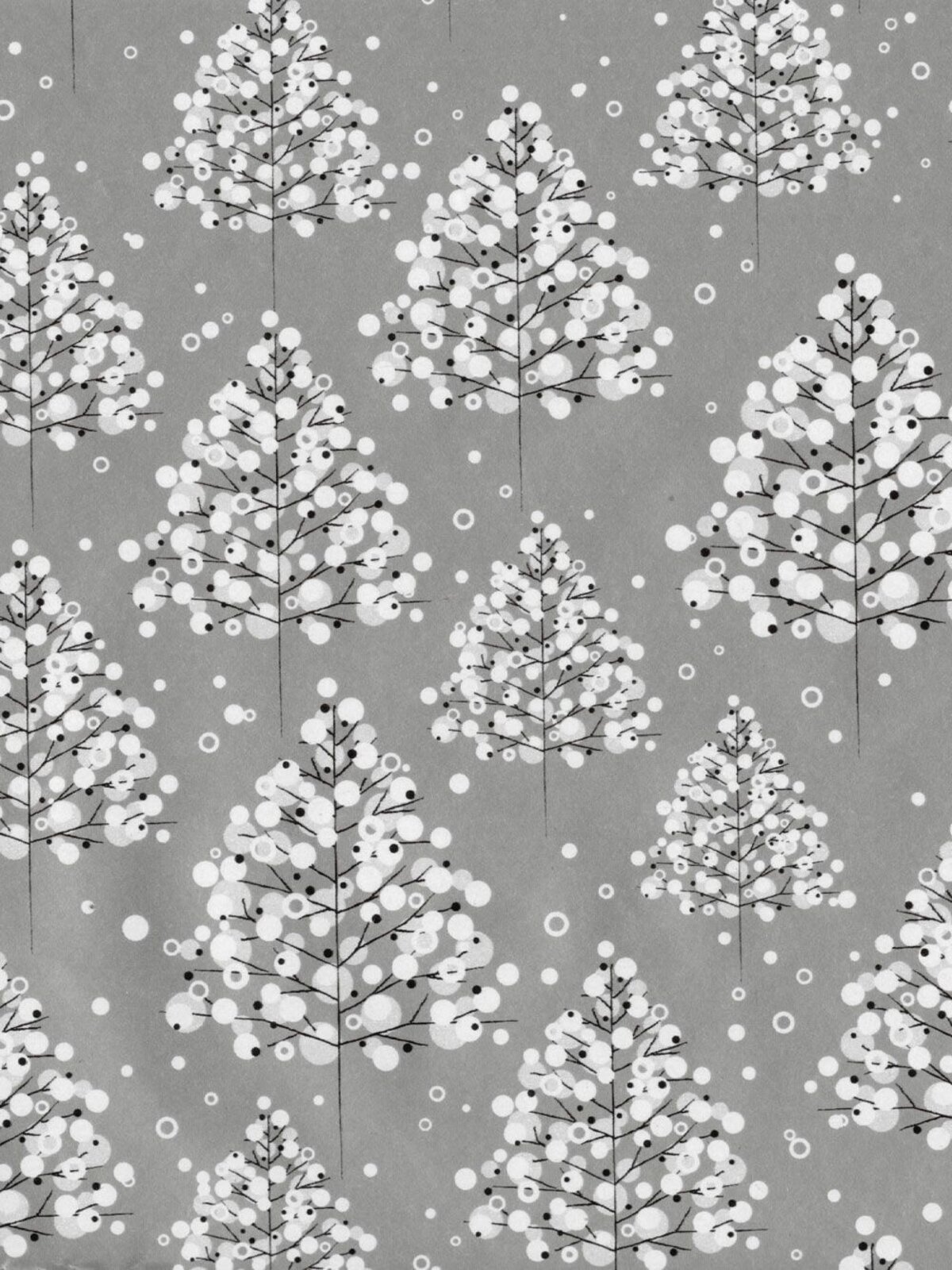 Twig Tree Silver Gift Wrap Counter Roll - 50m