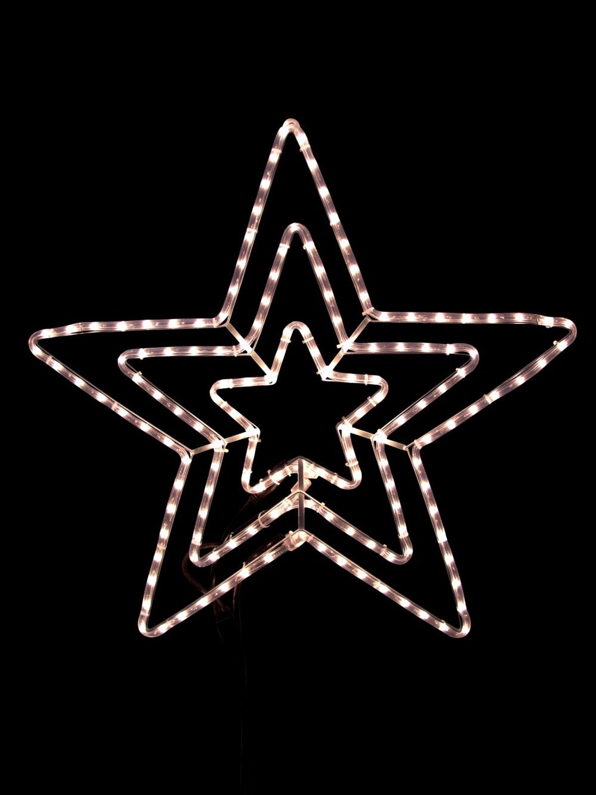 Warm White 5 Point Star Rope Light Silhouette - 70cm