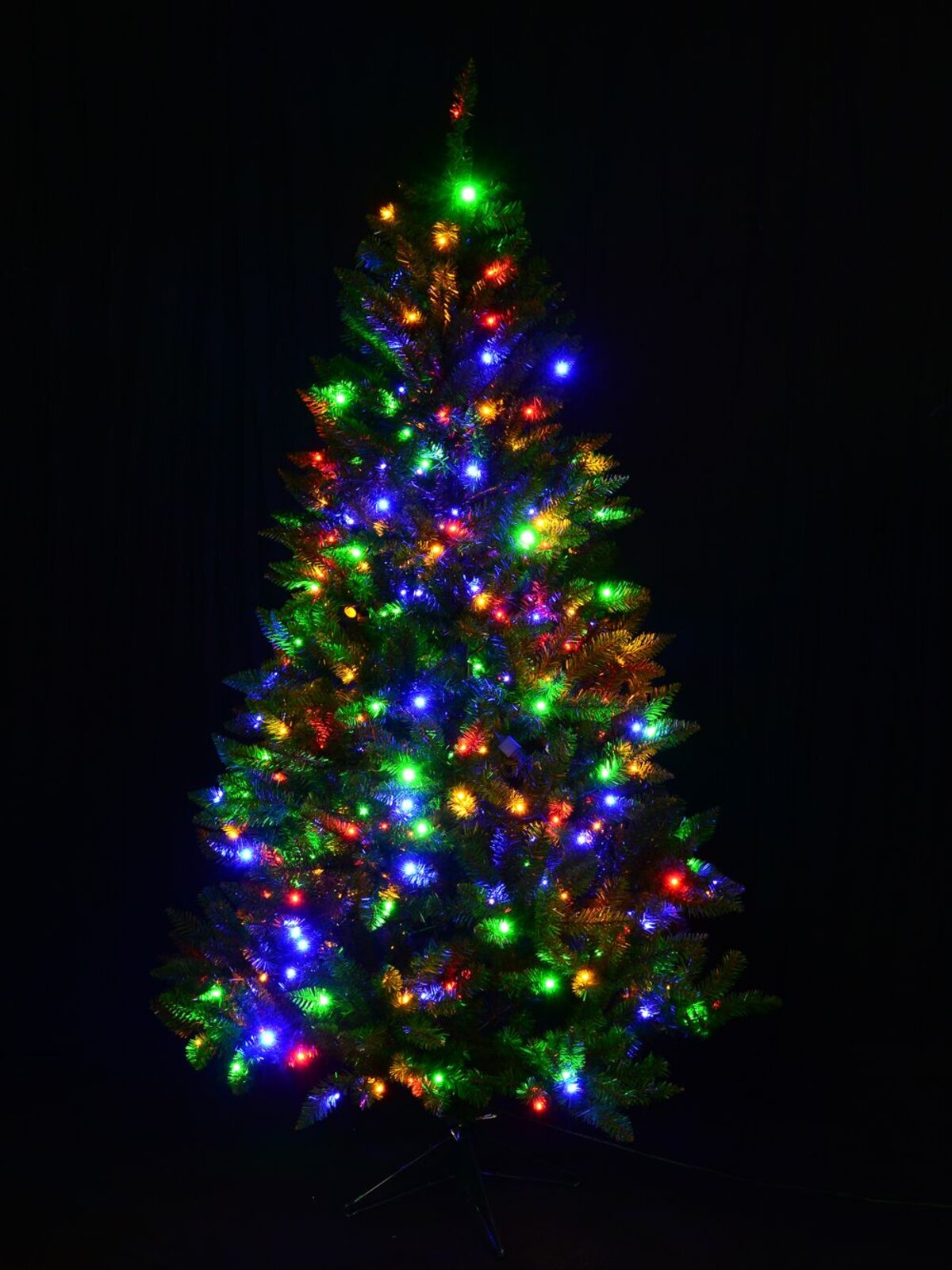 Warm White & Multi Colour Pre-Lit Christmas Tree With 728 Tips - 1.9m