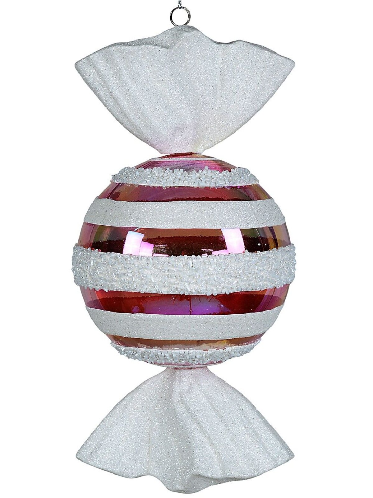 Whimsical Pink Iridescent Stripe Lolly Large Display Ornament | 30cm