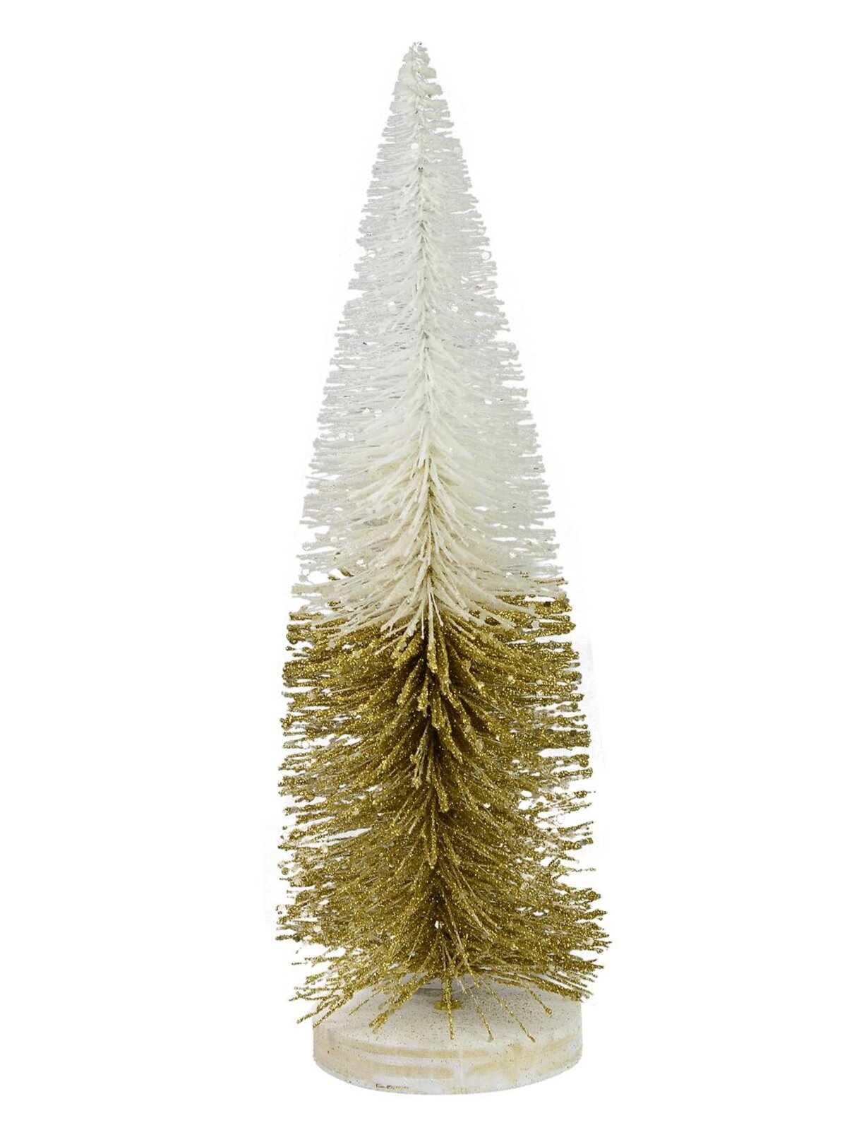 White & Gold Wire Tree Table Top Ornament - 31cm