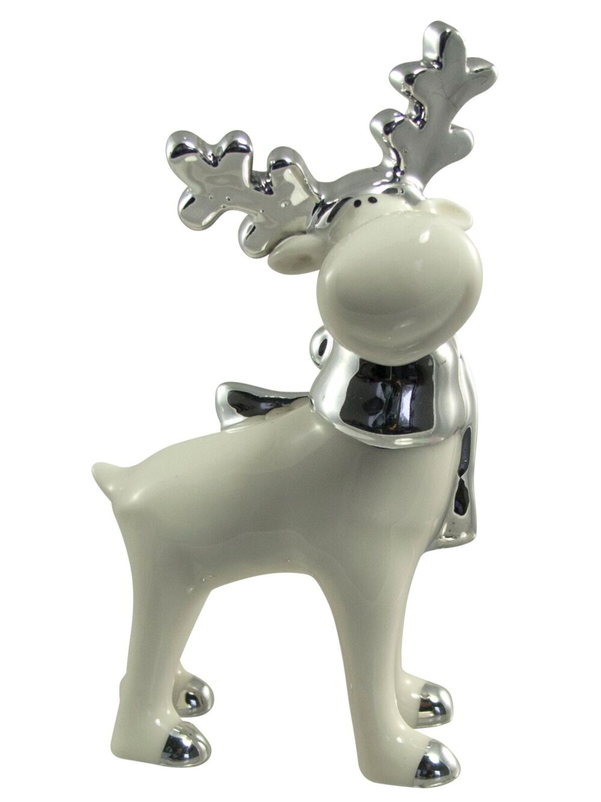 White Winter Ceramic Reindeer - 16cm