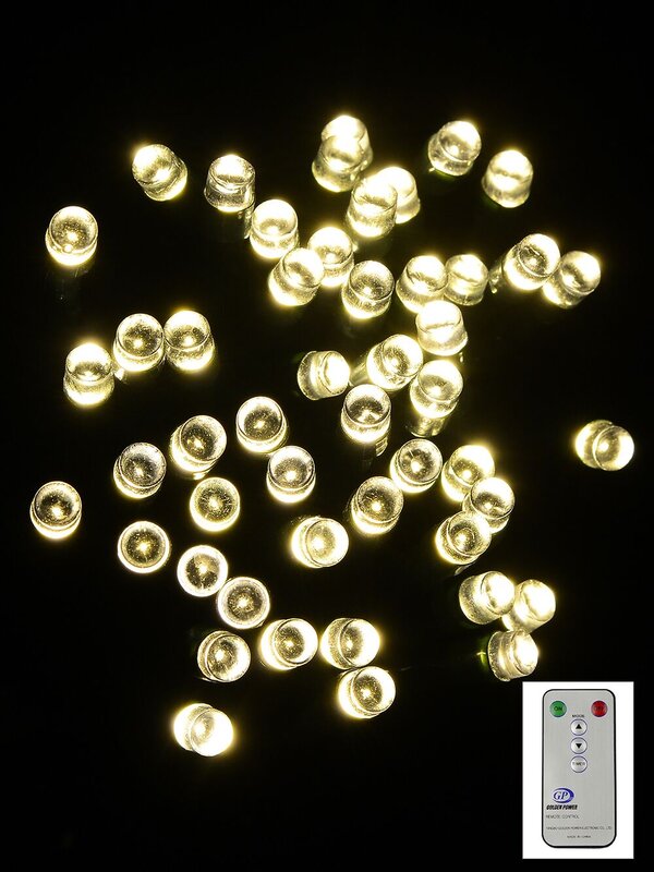 100 Dimmable Warm White LED String Light With Remote - 10m