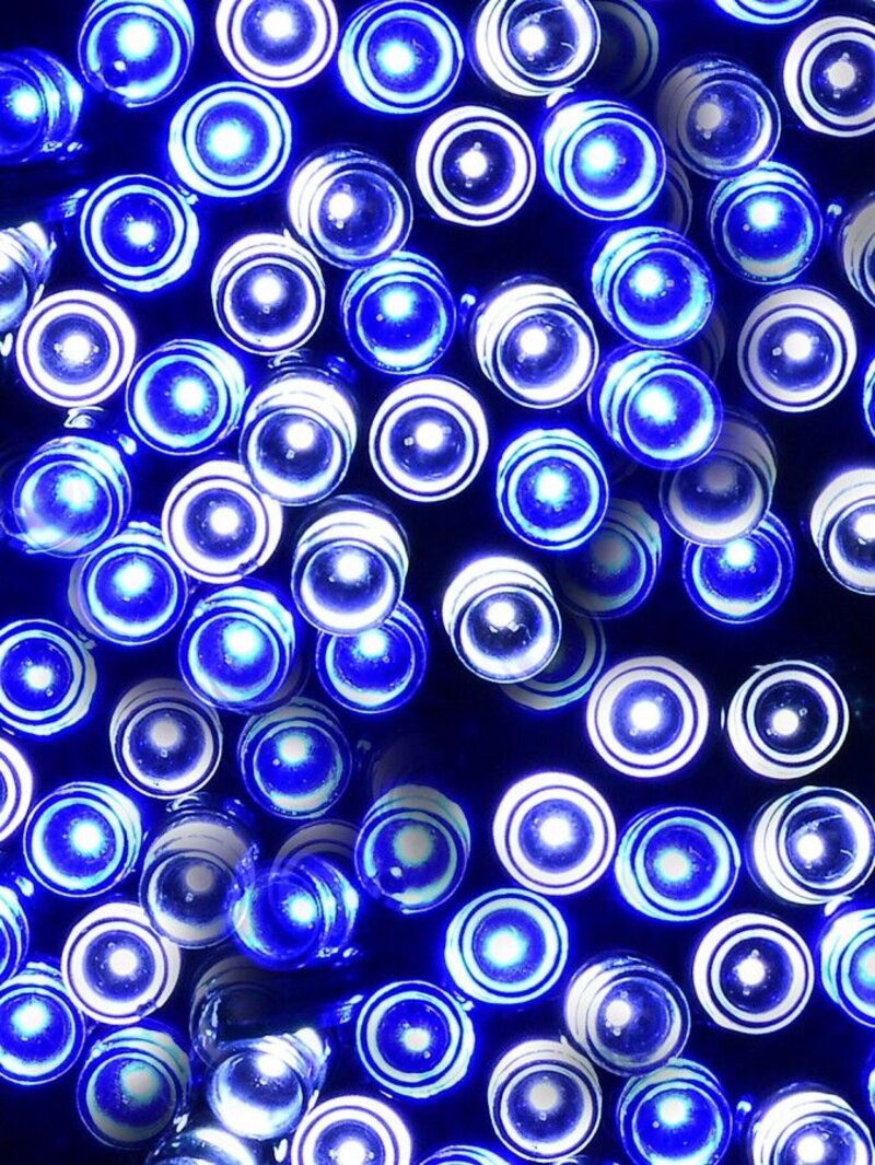 1000 Blue & Cool White LED String Fairy Lights 8 Function | 50m