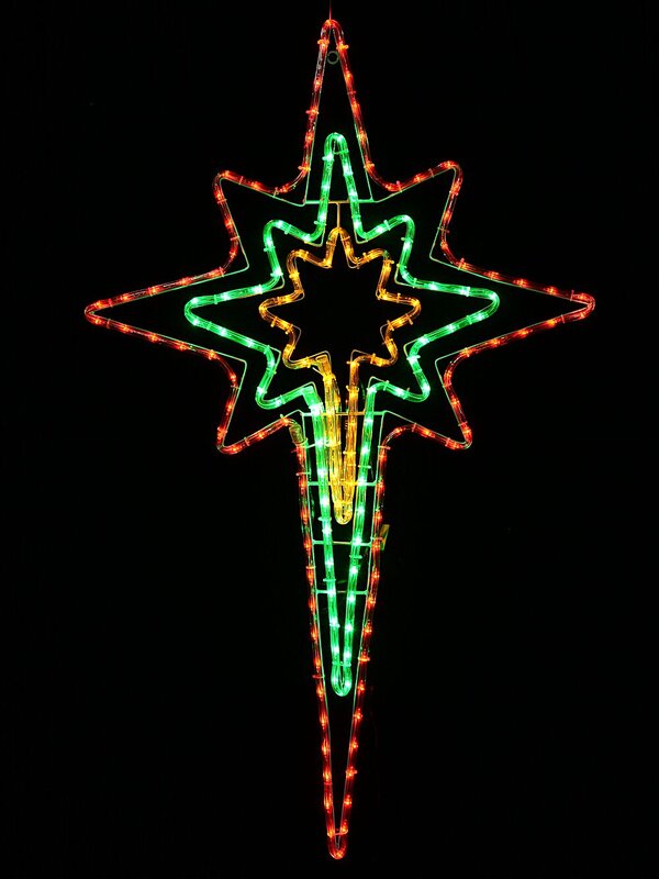1.1m Dynamic Star Of Bethlehem Outdoor Multi Colour LED Light Display