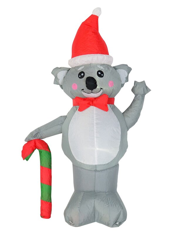 1.3m Cuddles The Koala With Candy Cane Illuminated Christmas Inflatable