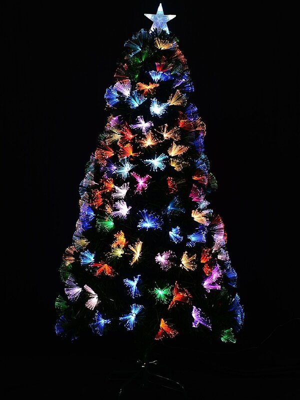 1.5m Vivid Multi Colour Dynamic LED Fibre Optic Tree With 185 Tips