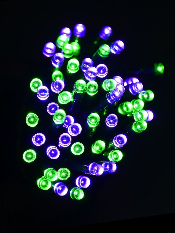 180 Purple & Green LED String Light - 9m