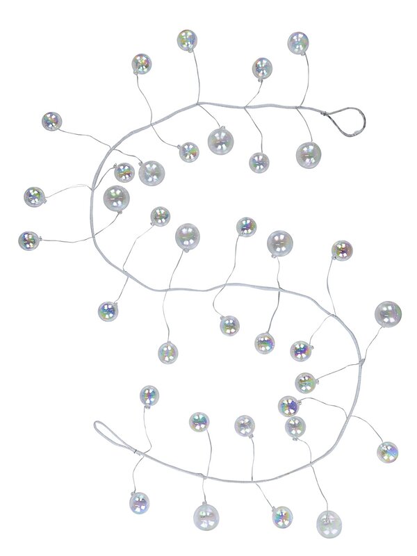1.8m Iridescent Soap Bubble Christmas Vine Garland | 36 Baubles