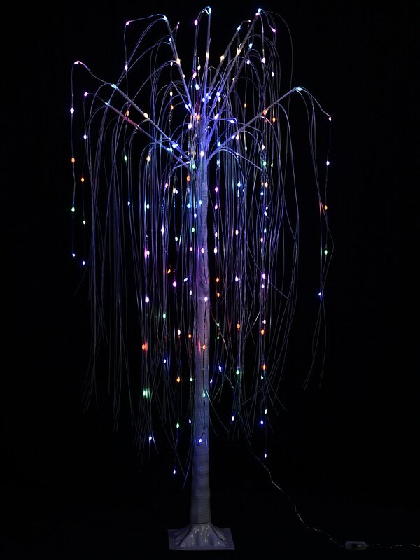 1.8m Multi Colour Digital LED Weeping Willow Outdoor Christmas Tree