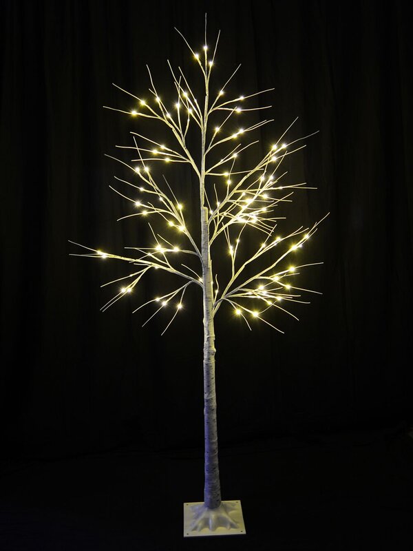 1.8m Neutral White LED Twig 3D Outdoor Christmas Birch Tree | 96 Lights
