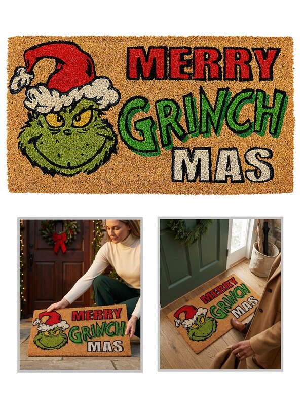 Dr. Seuss The Grinch Doormat | 75cm Merry Grinch Mas Entryway Mat