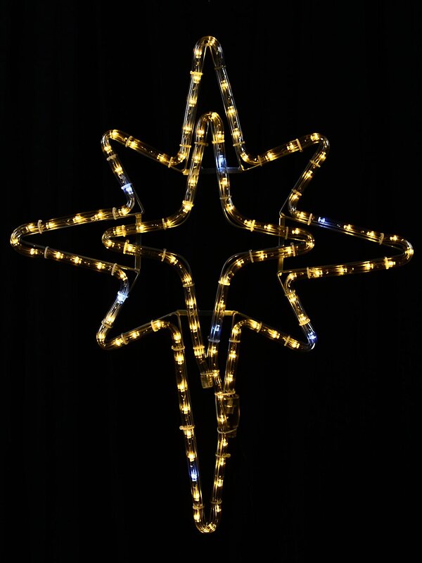 58cm Dynamic Warm & Cool White LED Star Of Bethlehem Outdoor Motif