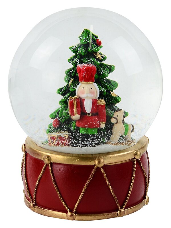 Nutcracker & Christmas Tree Waterball Christmas Snow Globe | 12cm
