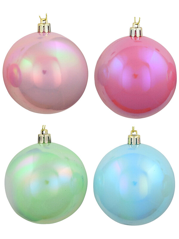 4x Whimsical Iridescent Pastel Ombre Signature Baubles | 80mm