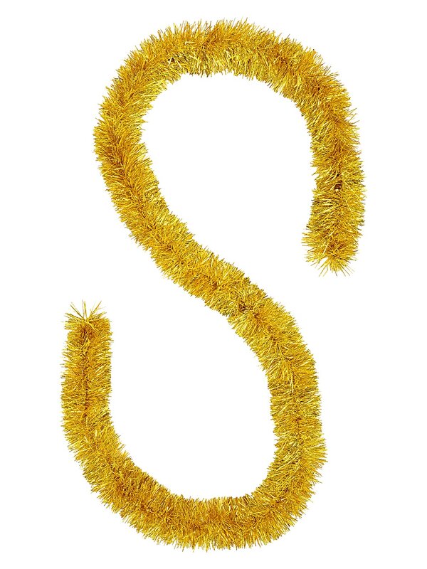 Classic 5ply Gold Metallic Spruce Christmas Tinsel Garland | 2m x 80mm