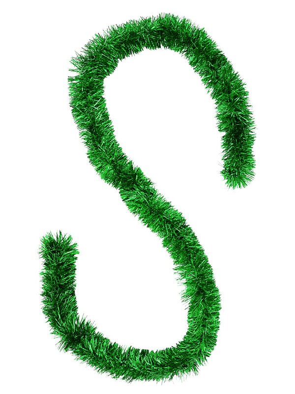 Classic 5ply Green Metallic Spruce Christmas Tinsel Garland | 2m x 80mm