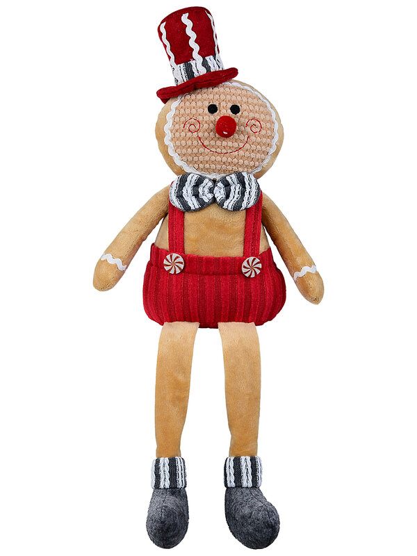 Dangling Leg Gingerbread Man | 47cm Soft Dapper Gentleman Plush Toy