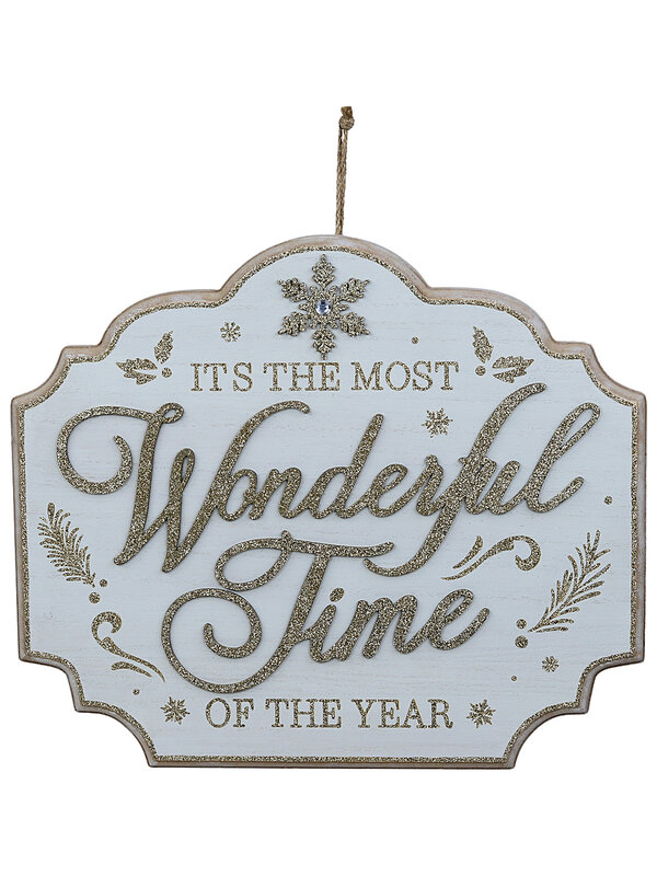 It's The Most Wonderful Time Of The Year Wooden Plaque Sign | 34cm