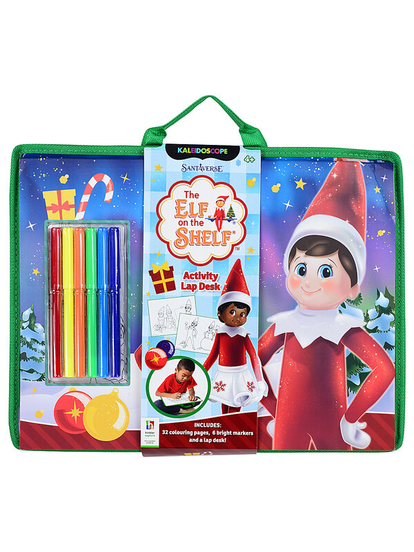 Official Elf On The Shelf Activity Lap Desk Set | Portable Christmas Colouring Kit