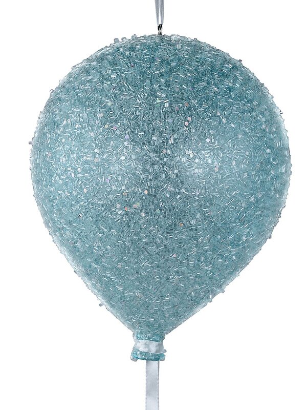 Pastel Blue Sugar Balloon Whimsical Large Display Ornament | 20cm