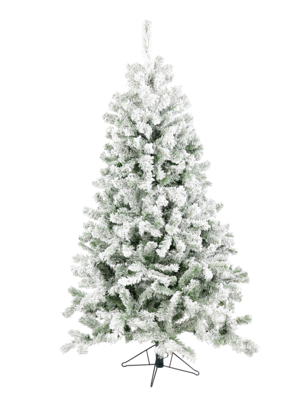 2.3m Dawn White Heavily Flocked Christmas Tree | 1144 Tips & Hinged Branches