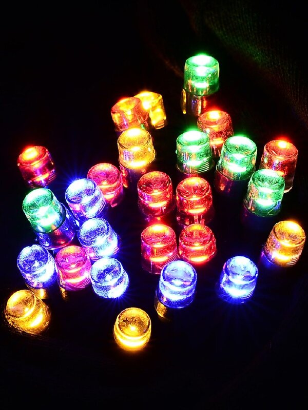250 Multi Colour LED Concave Bulb Firecracker Cluster Fairy String Lights - 5m