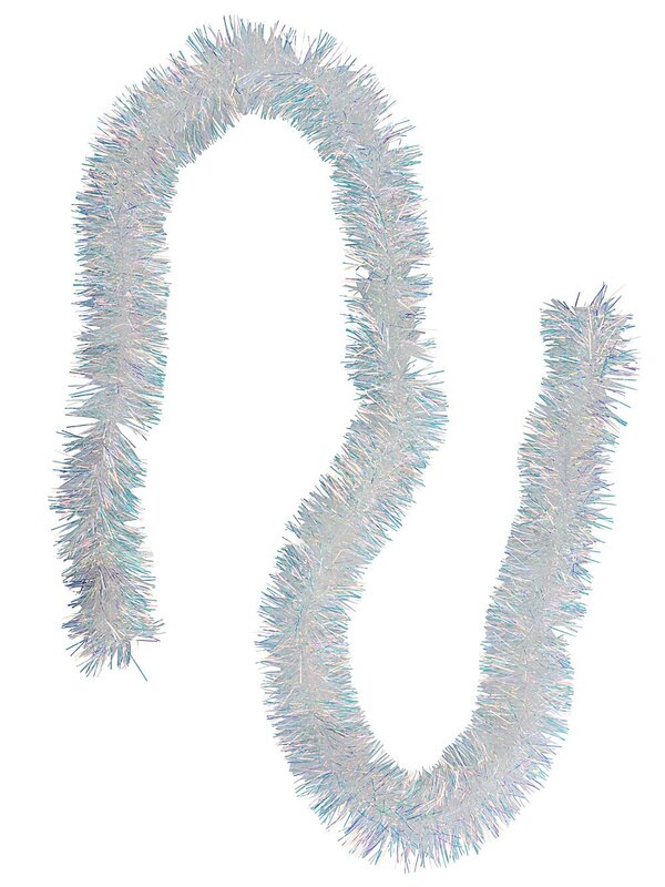 2m Fine Iridescent Fir Needle 6ply 85mm Tinsel Garland