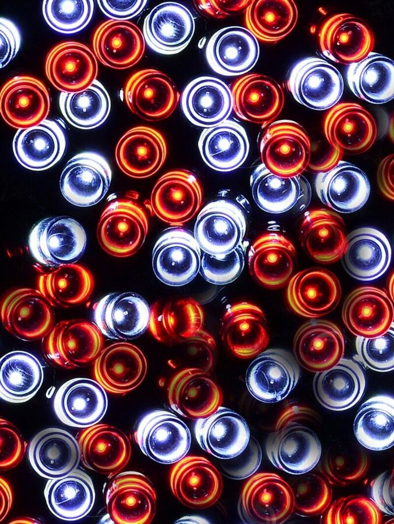 300 Red & Cool White LED String Fairy Lights 8 Function | 15m