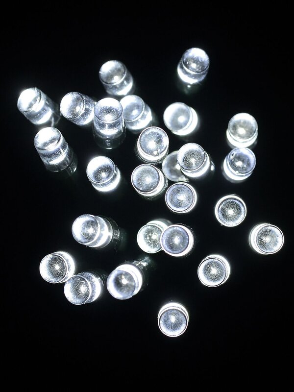 350 Cool White LED Concave Bulb USB String Lights - 9m