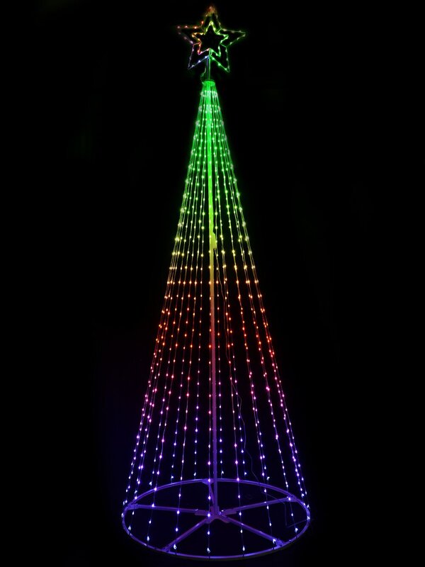 3.6m Outdoor Digital LED Gigantic Conical 3D Christmas Tree With App Control