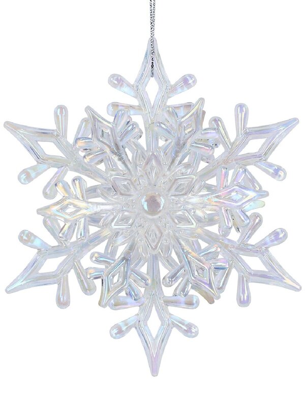 3D Iridescent Dendrite Snowflake Whimsical Essential Ornament | 11cm
