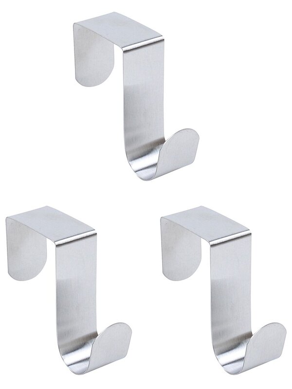 3x Stainless Steel Christmas Wreath Hangers | Over Door Hooks Hold 11kg
