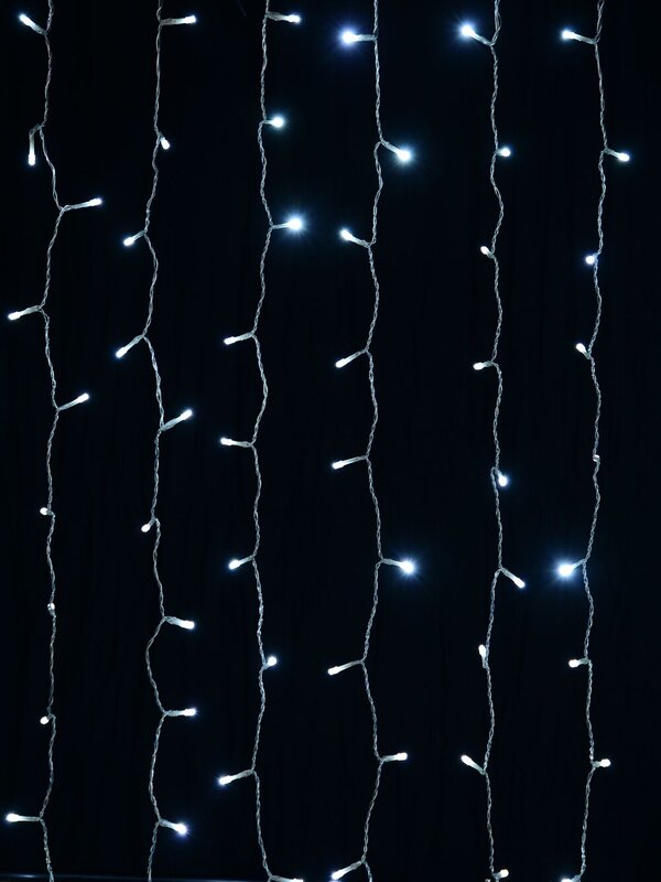 400 Blue & Cool White LED 2m String Curtain Light