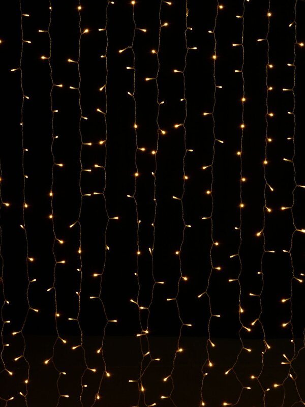 400 Warm White LED 2m String Curtain Light