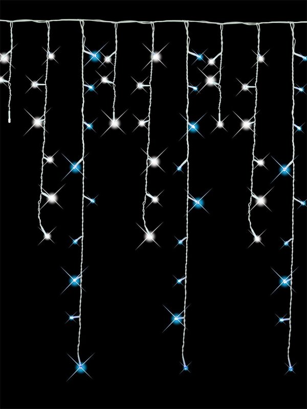 420 Blue & Cool White Super Bright LED Icicle Light - 10m