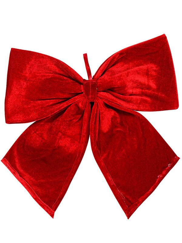 Red Velour Moulded Architectural Monumental Bow | 45cm